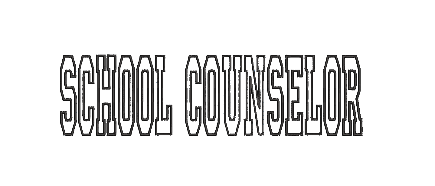 School Counselor Applique Machine Embroidery Designm Digital Instant Download, 9in Includes a Repositionable hoop file