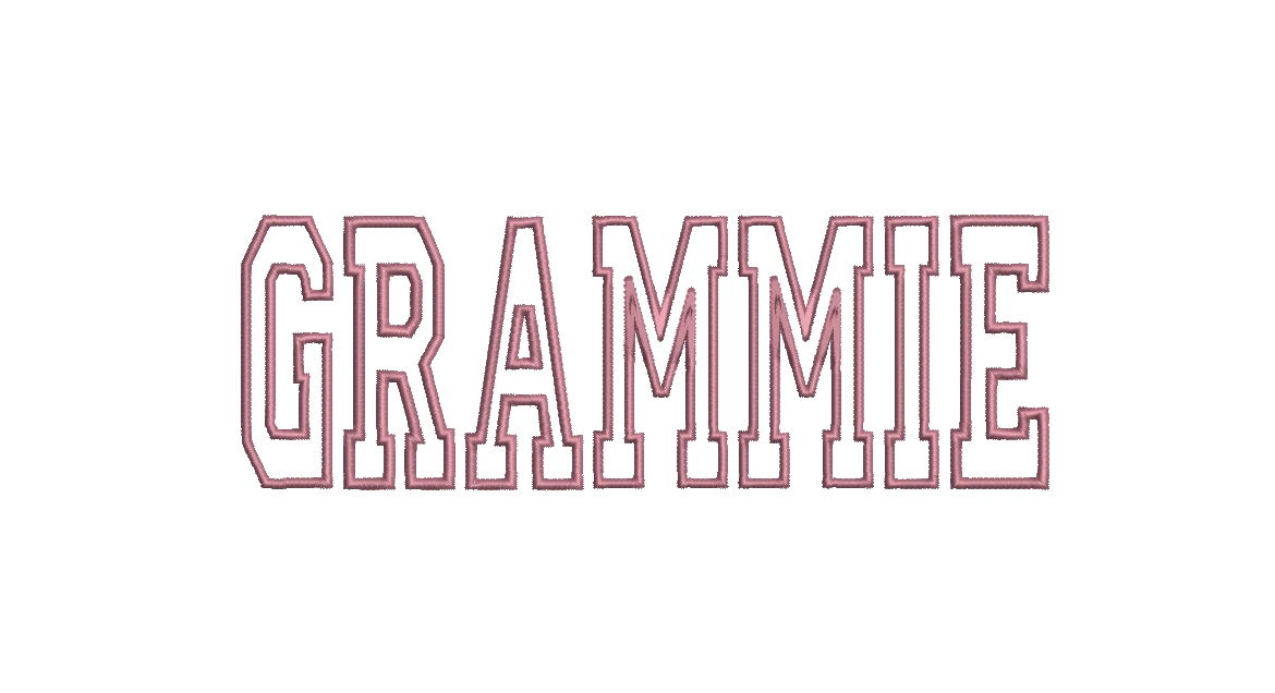 Grammie Machine Embroidery Design, Mother's Day, Grandma, Digital Instant Download, 9in Includes a Repositionable hoop file