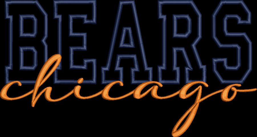 Chicago Bears Football Machine Embroidery design Digital File Instant Download