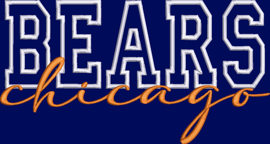Chicago Bears Football Machine Embroidery design Digital File Instant Download