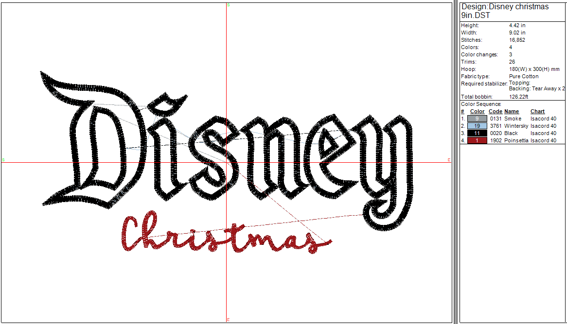 Christmas Applique Machine Embroidery file design, Disney Christmas Holiday Digital File Instant Download 7in and 9in