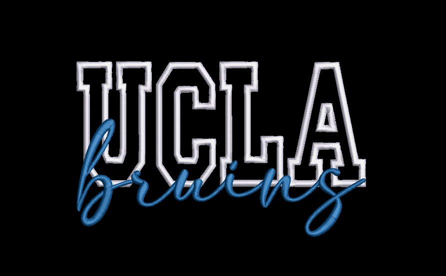 UCLA Custom Machine Embroidery design Digital File Instant Download