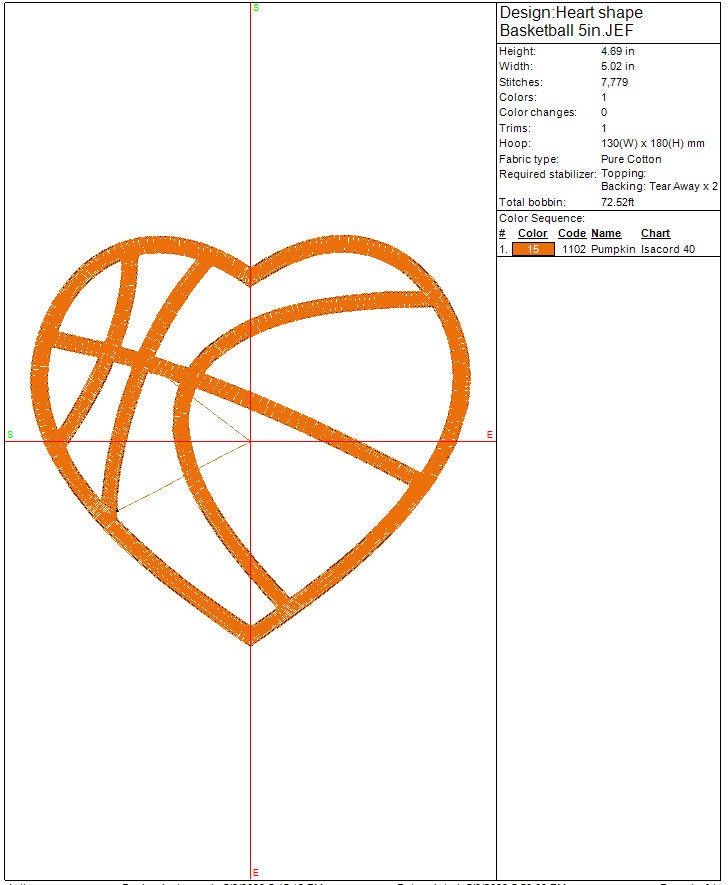 Basketball machine embroidery file Love Basketball Digital design Instant download 4 sizes