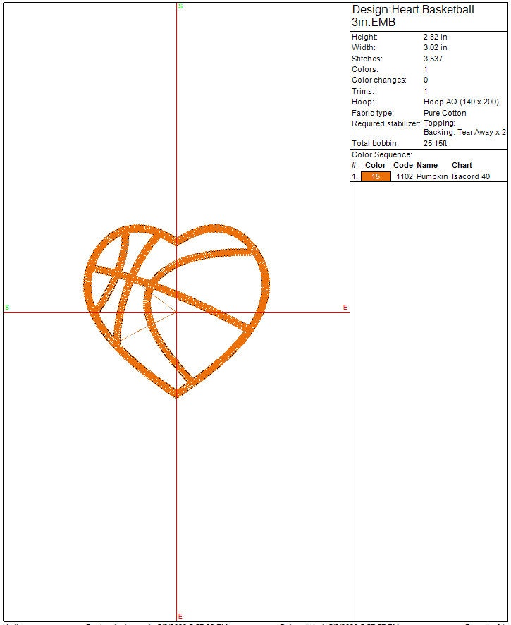Basketball machine embroidery file Love Basketball Digital design Instant download 4 sizes