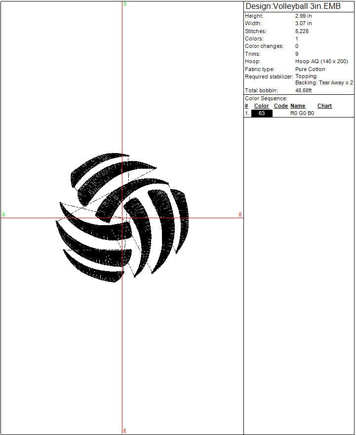 Volleyball machine embroidery file Sports Volley Ball design, Digital File Instant Download