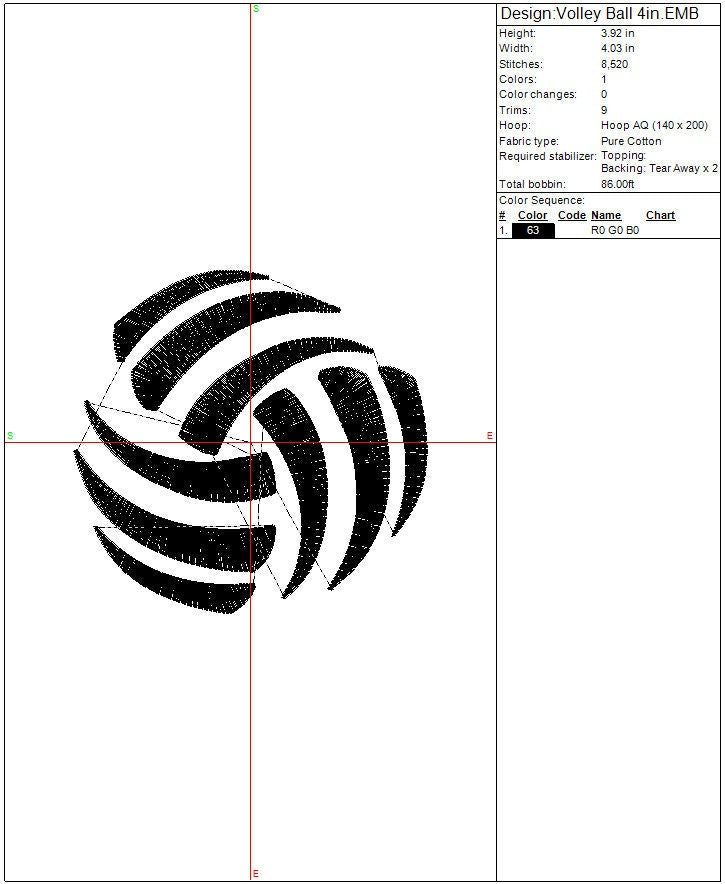 Volleyball machine embroidery file Sports Volley Ball design, Digital File Instant Download