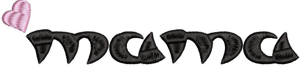 Mama Anime font machine embroidery Mother's Day file design, Digital File Instant Download