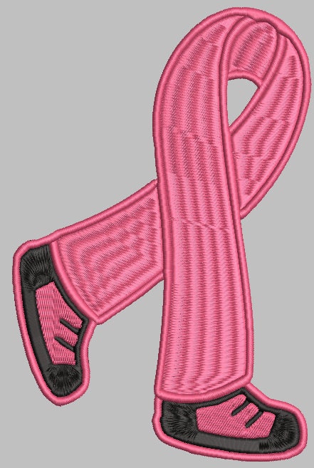 Melanoma Cancer Awareness Ribbon machine embroidery file, Walk for Cure, May Cancer Awareness design Digital File Instant Download 4 sizes