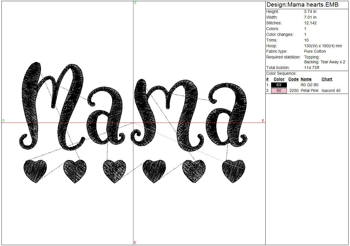 Mama machine embroidery Mother's Day digital design Heart Mamma Mommy Embroidery Digital File Instant Download