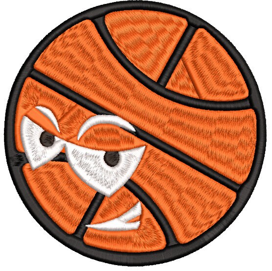 Basketball Ball machine embroidery file design Angry Balls Sports Digital File Instant Download 3 sizes