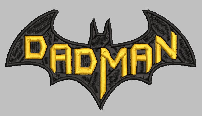 Dad machine embroidery file design Fathers Bat Digital File Instant Download 3 sizes