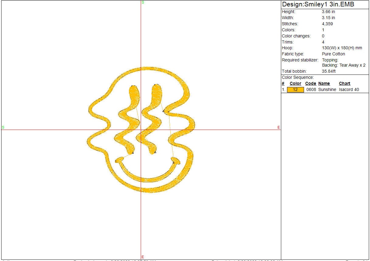 Be Happy Smile Machine Embroidery file design, Happy Inspiration Digital Instant Download, 3 sizes