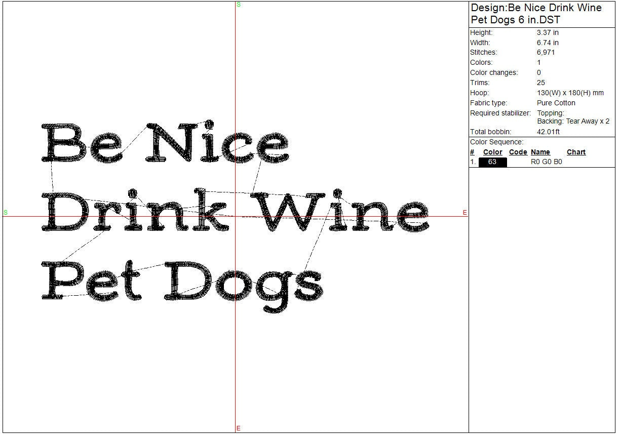 Be Happy Wine Dog Lovers Machine Embroidery file, digital design, Instant Download