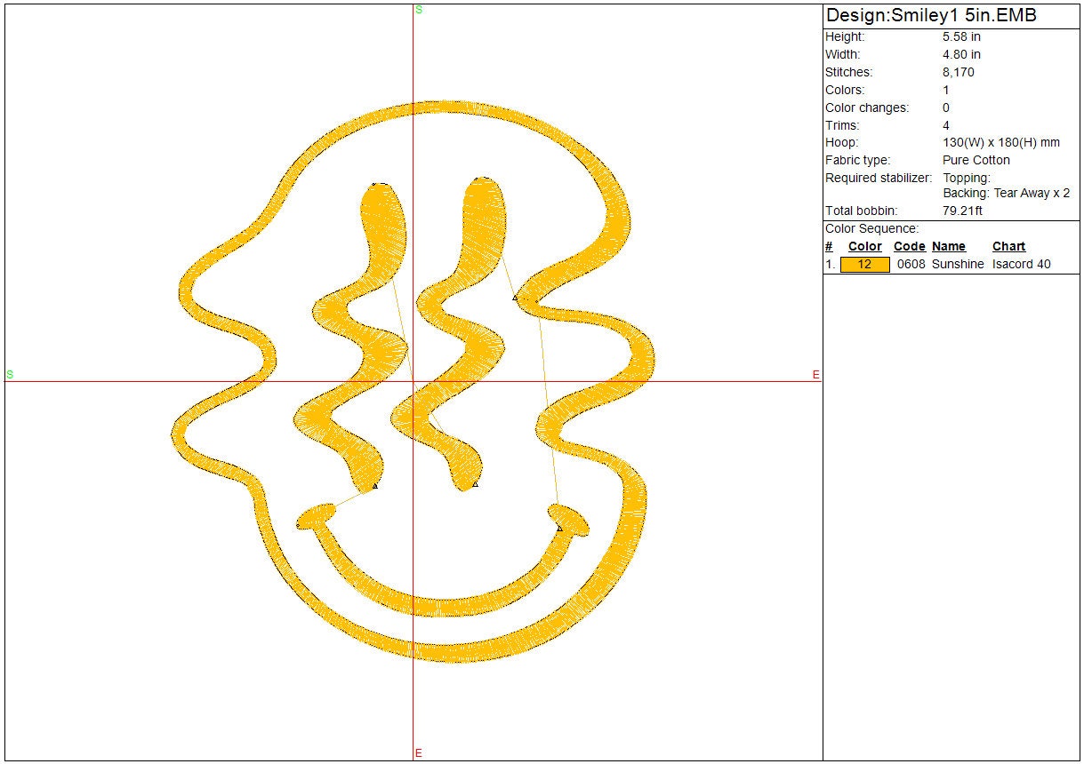 Be Happy Smile Machine Embroidery file design, Happy Inspiration Digital Instant Download, 3 sizes
