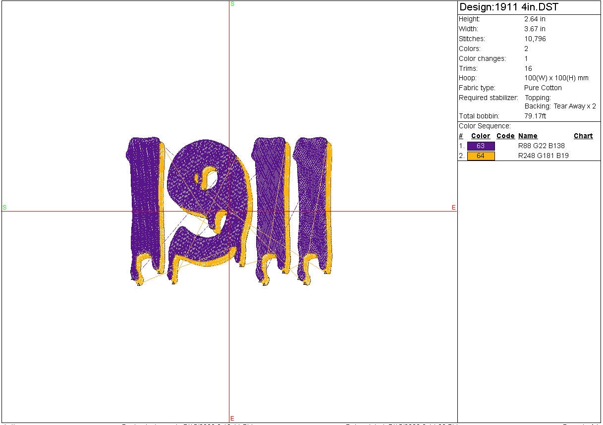 1911 machine embroidery, Omega Psi Phi Fraternity file design, Greek Digital File Instant Download
