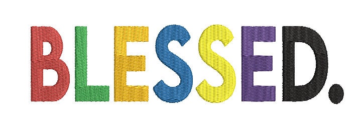 Blessed machine embroidery file design, Religious Digital File, Instant Download 4in