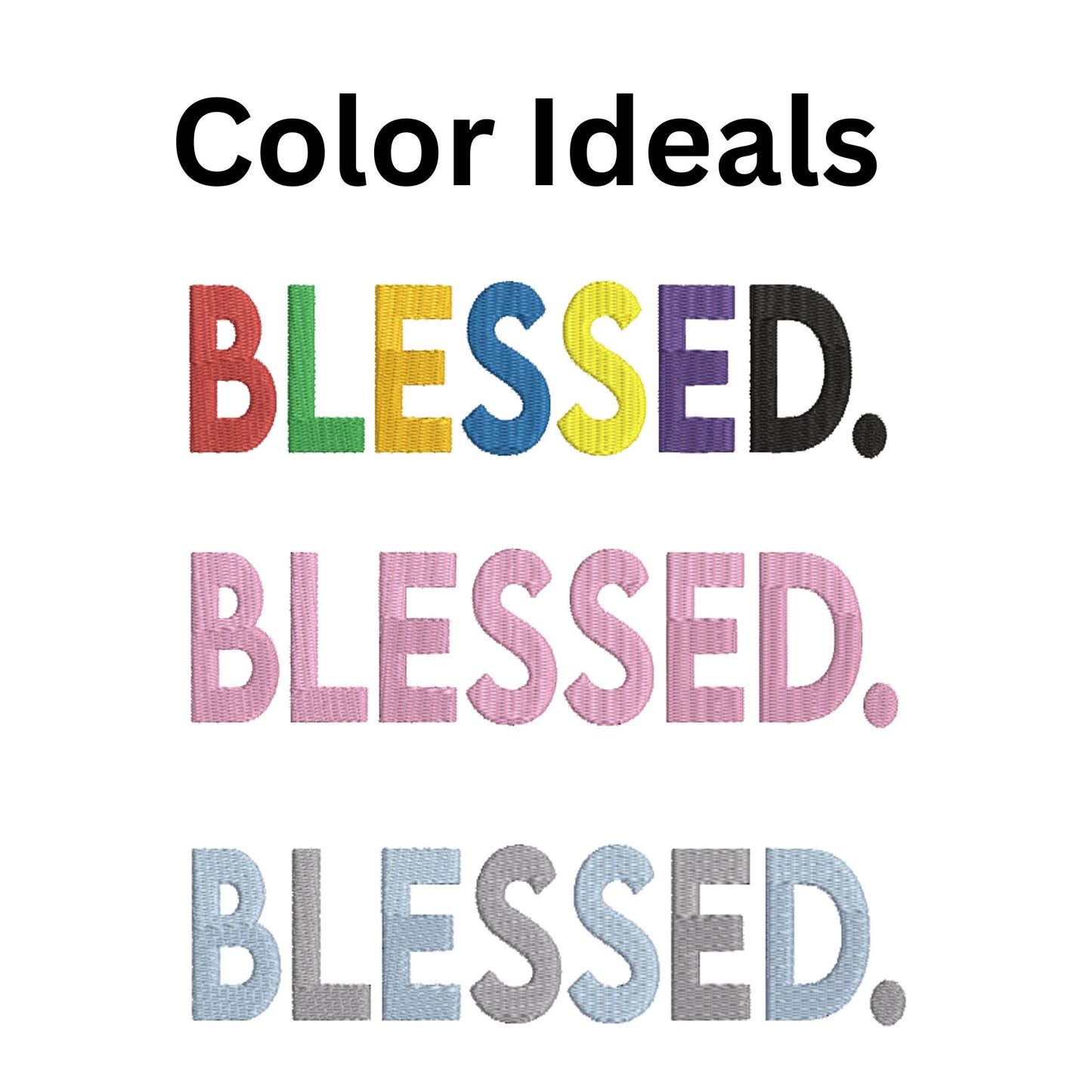 Blessed machine embroidery file design, Religious Digital File, Instant Download 4in