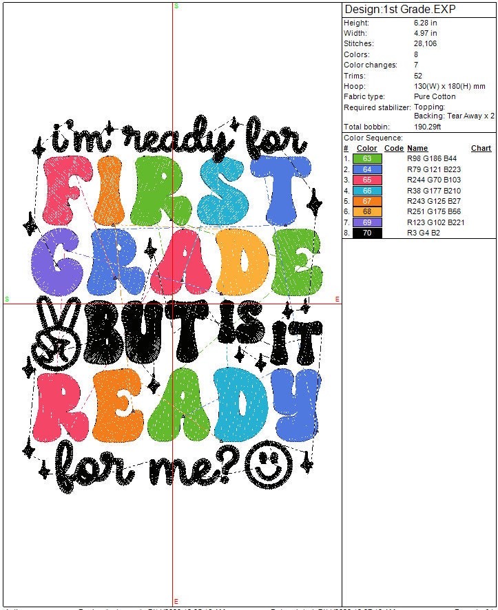 Back to School Retro machine embroidery file design, 9 Bundle 1st day of school Digital File Instant Download