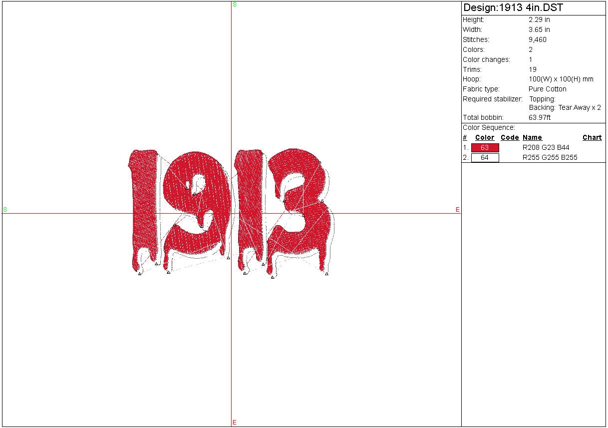 1913 machine embroidery Delta Sigma Theta Sorority file design DST Greek Digital File Instant Download