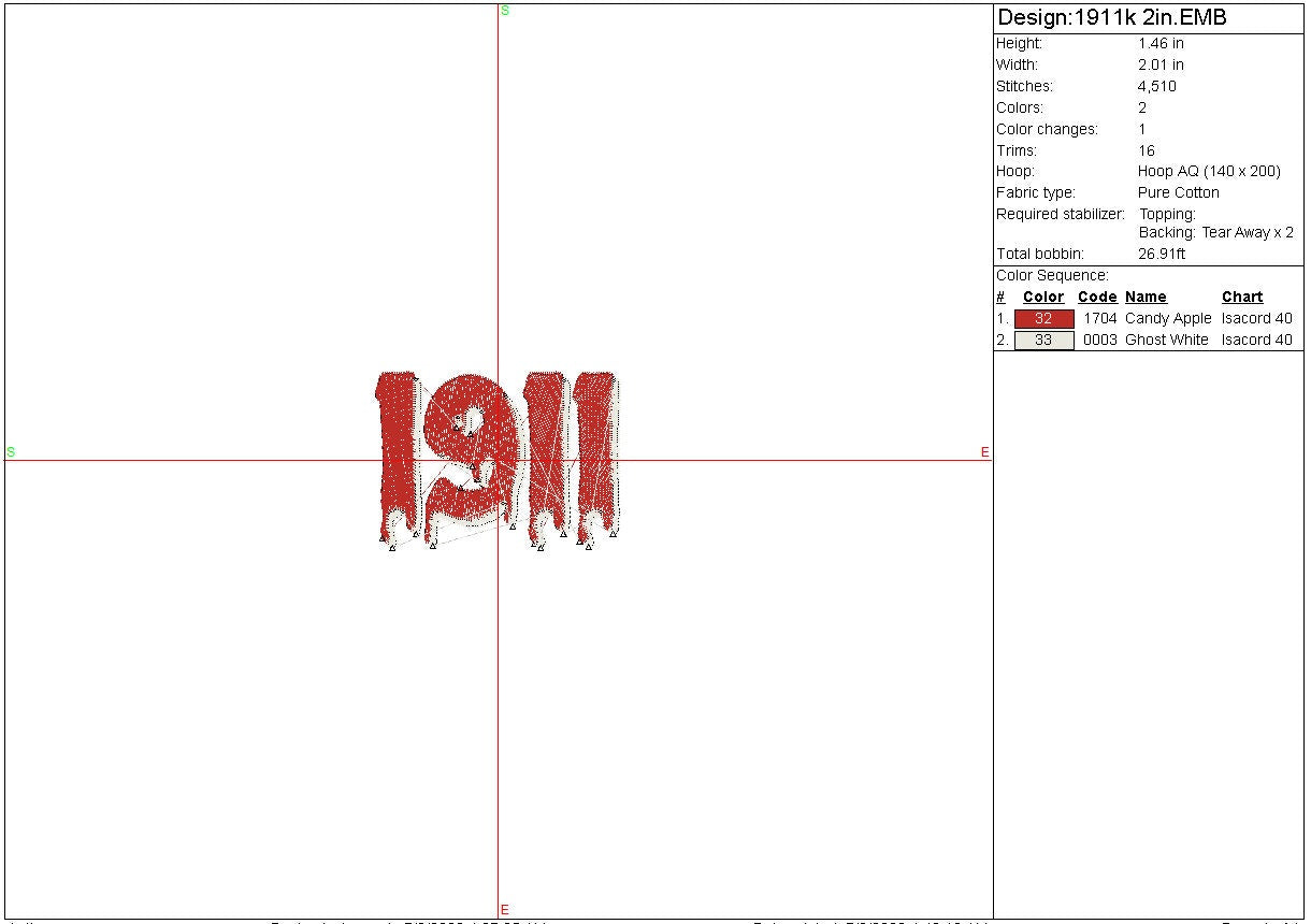 1911 Machine embroidery, Kappa Alpha Psi Fraternity file design, Greek Digital File Instant Download