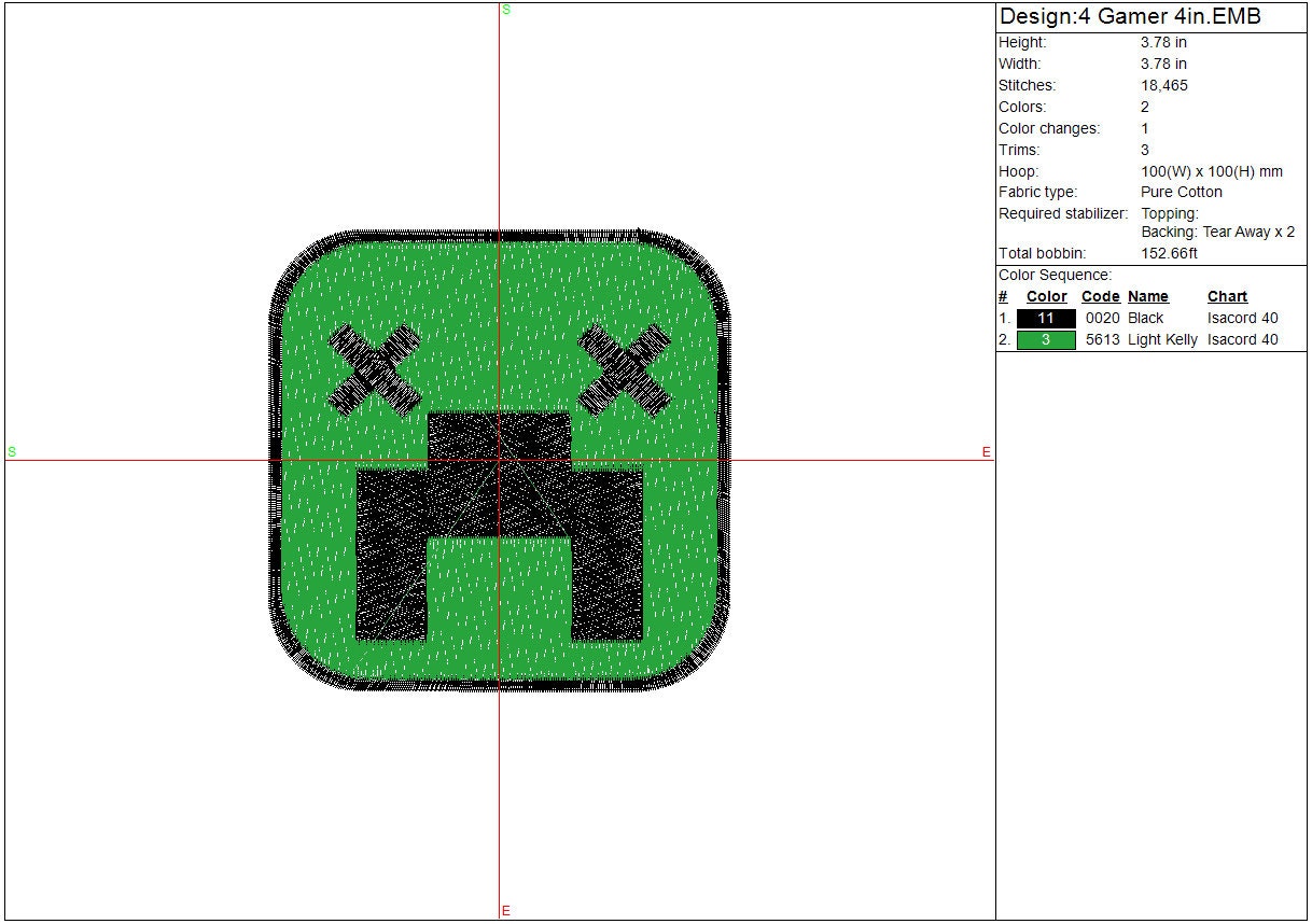 Gamer machine embroidery file design Game Digital File Instant Download