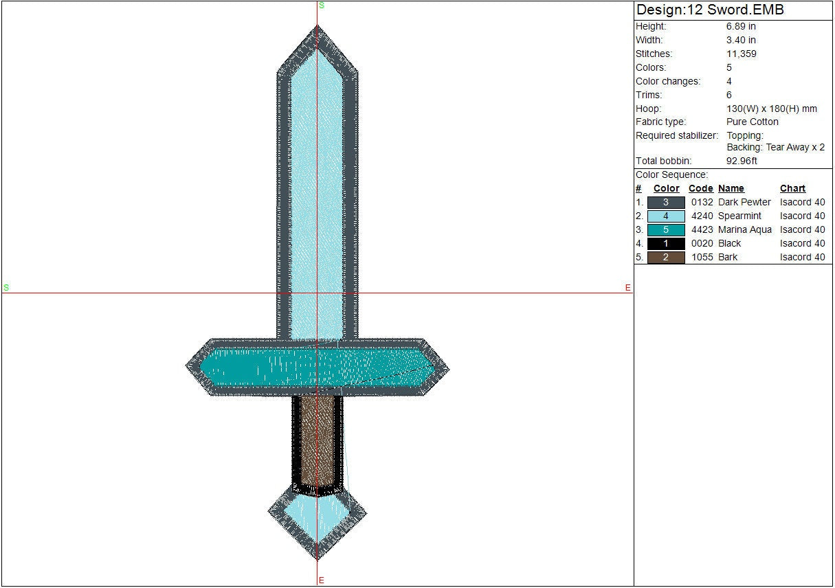 Gamer Swords Bundle machine embroidery design, Mine Game Digital File Instant Download, 3 designs, 2 sizes each