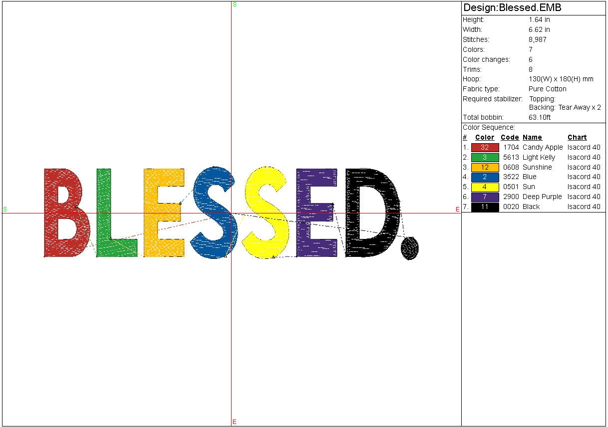 Blessed machine embroidery file design, Religious Digital File, Instant Download 4in