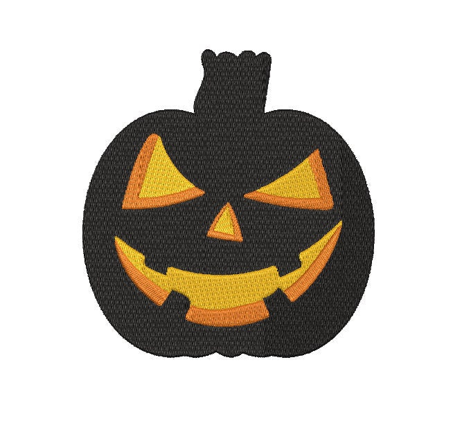 Creepy Halloween, Pumpkin machine embroidery file design, Digital File Instant Download 2 sizes