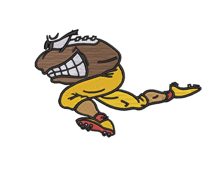 Running Football machine embroidery file design Sports Digital File Instant Download 2 sizes to fit 4x4 and 5x7 hoops