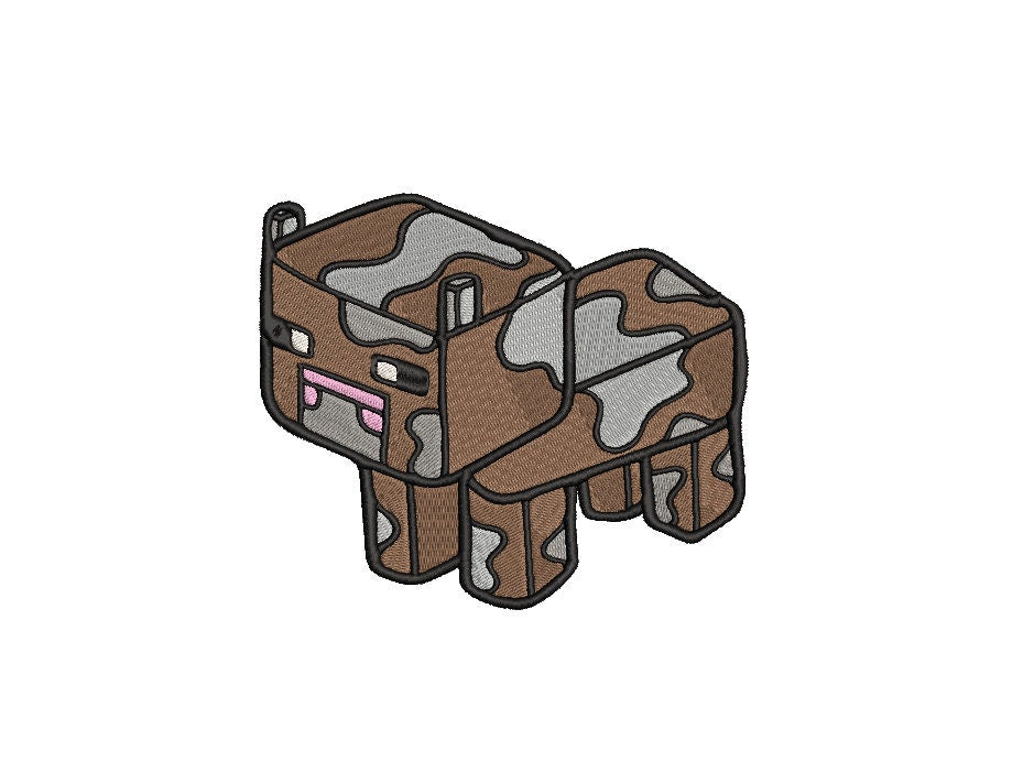 Gamer machine embroidery file design Mine Game Digital File, Mine builder craft gamer Instant Download