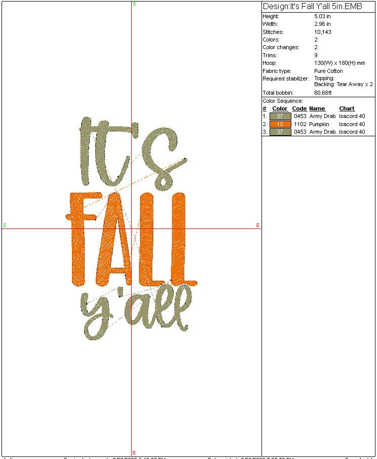 Fall machine embroidery design, Thanksgiving, Autumn, Holiday, It's Fall Y'all Digital File Instant Download