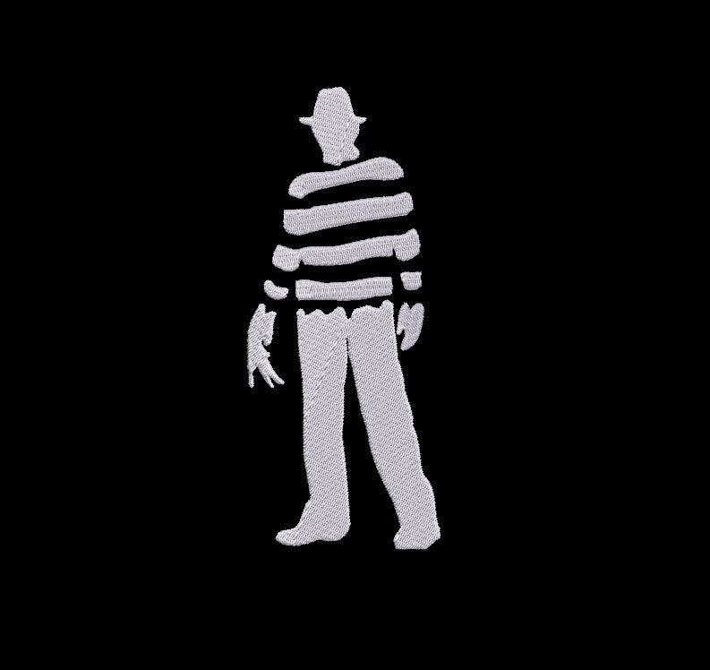 Halloween machine embroidery file design, Freddie Digital File Instant Download 7in and 4in sizes