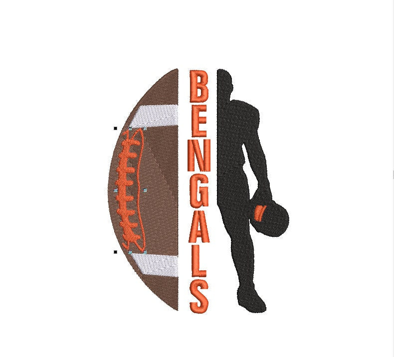 Cincinnati Football machine embroidery file design Sports Digital File Instant Download 2 sizes to fit 4x4 and 5x7 hoops