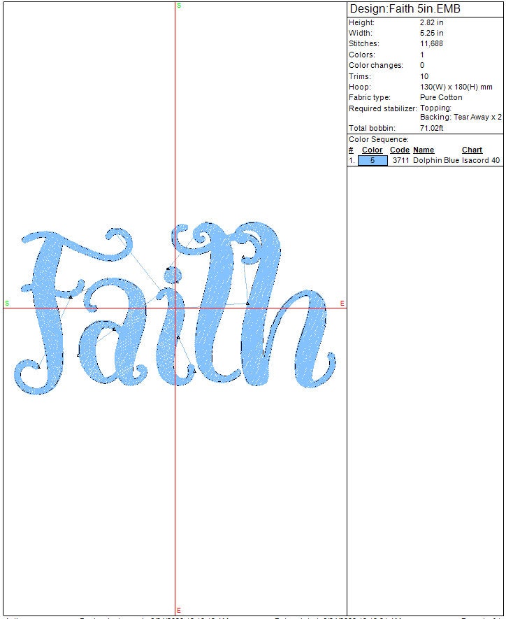 Faith Embroidery Design, Religious, Inspiration Instant Download, Digital Download, 4 sizes