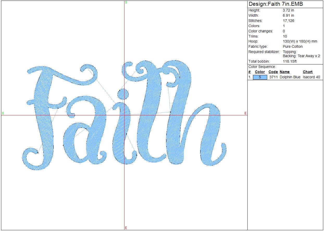 Faith Embroidery Design, Religious, Inspiration Instant Download, Digital Download, 4 sizes