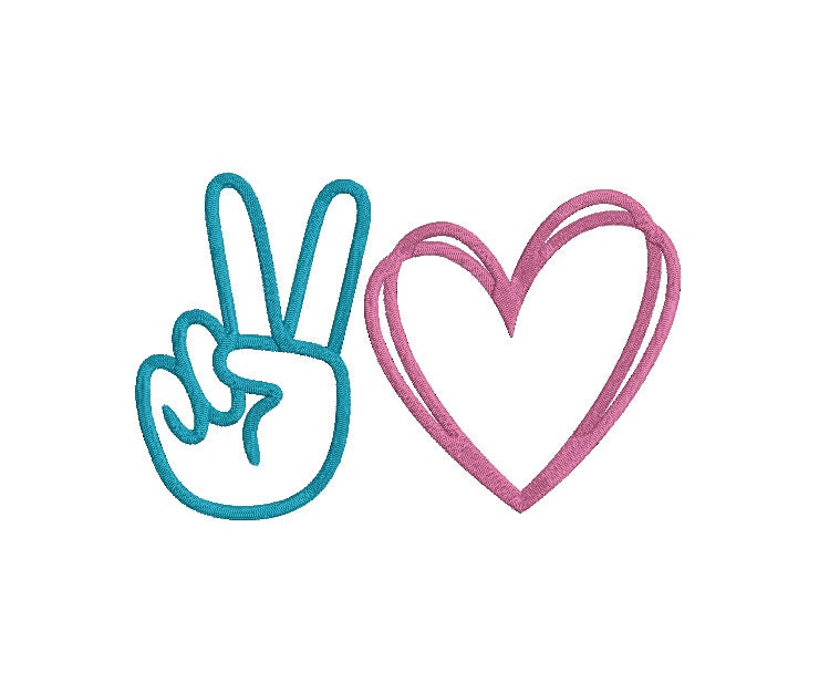 Peace machine embroidery file Inspiration digital design Welcome Embroidery File, Instant Download