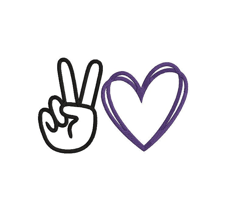 Peace machine embroidery file Inspiration digital design Welcome Embroidery File, Instant Download