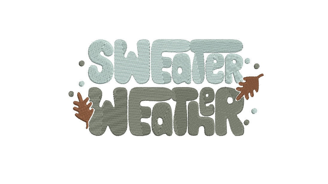 Fall Embroidery Design, Welcome Fall, Sweater Weather Machine Embroidery, Thanksgiving Holiday, Christmas Digital File Instant Download