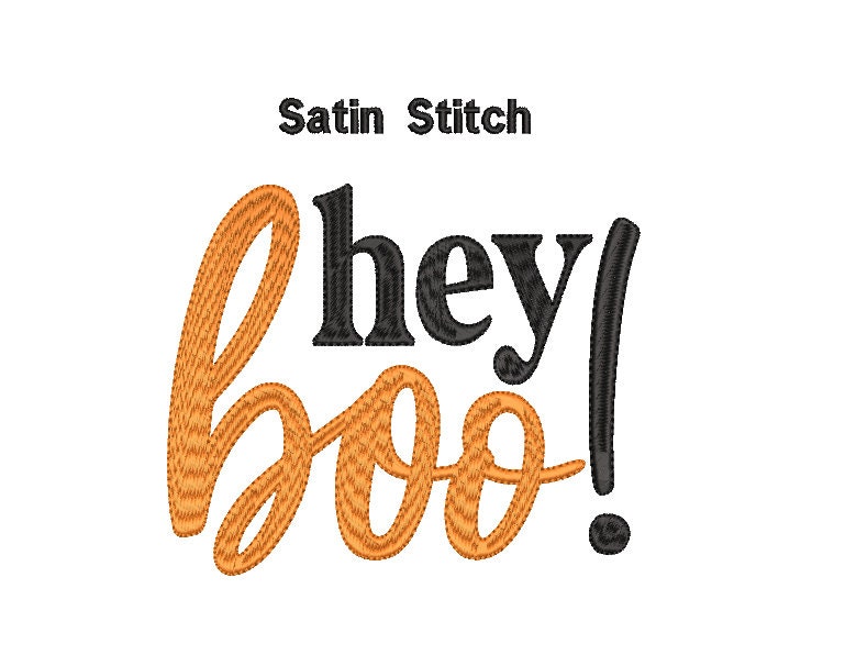 Halloween Hey Boo machine embroidery file design, Digital File Instant Download