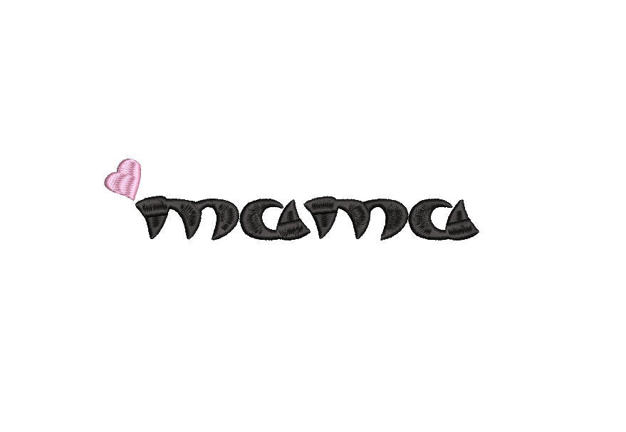 Mama Anime font machine embroidery Mother's Day file design, Digital File Instant Download