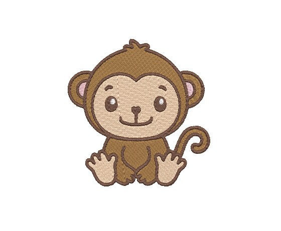 Safari Monkey Embroidery design, Animals, Kids, Boys, Digital File, Instant Download