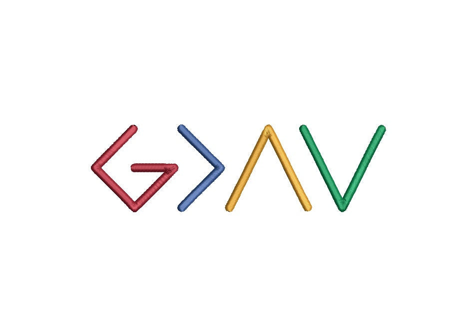 God is Greater than highs and lows Machine Embroidery Design, Religious, Instant Download, Digital Download