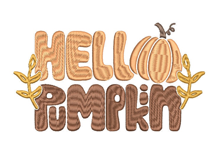 Fall Embroidery design, Welcome Fall, Hello Pumpkin machine embroidery design, Thanksgiving Holiday, Digital File Instant Download