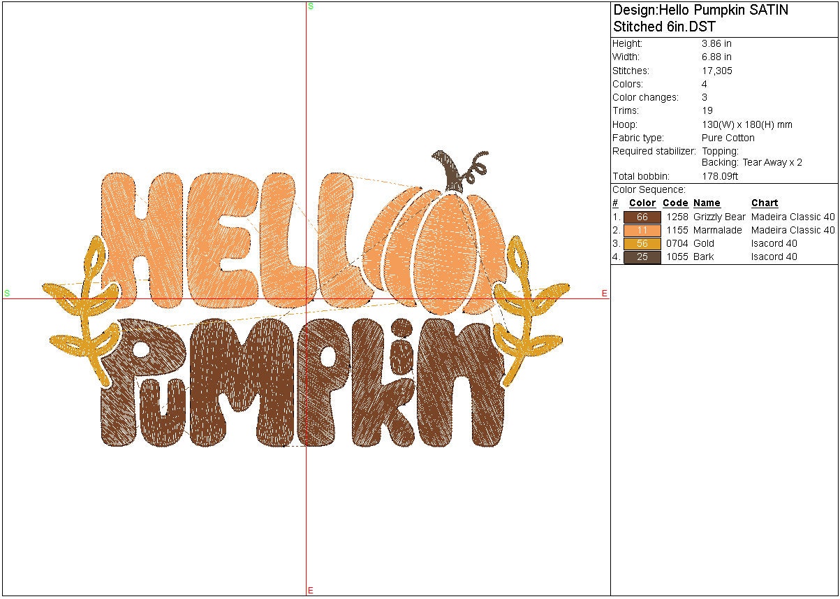Fall Embroidery design, Welcome Fall, Hello Pumpkin machine embroidery design, Thanksgiving Holiday, Digital File Instant Download