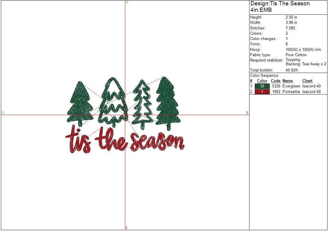 Tis The Season Machine Embroidery file design, Separated Hands Christmas Holiday Digital File Instant Download