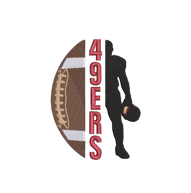 San Francisco Football Machine Embroidery file design Sports Digital File Instant Download 2 sizes to fit 4x4 and 5x7 hoops