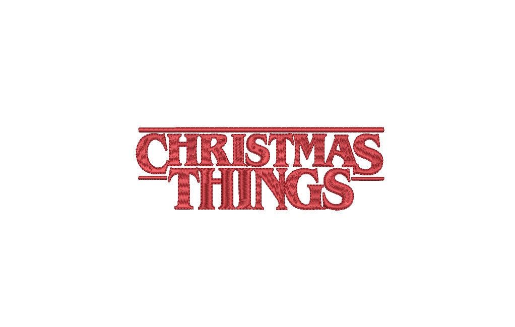 Christmas Things Machine Embroidery Design, Stranger Things Christmas Holiday Digital Design, Instant Download, 4x4 and 5x7 hoops