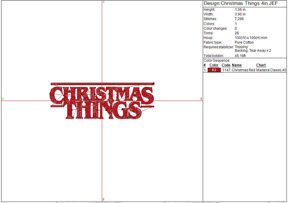 Christmas Things Machine Embroidery Design, Stranger Things Christmas Holiday Digital Design, Instant Download, 4x4 and 5x7 hoops