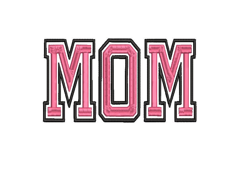 Mom University machine Embroidery Design, Mother's Day, College font, Digital File Instant Download 4in and 7in