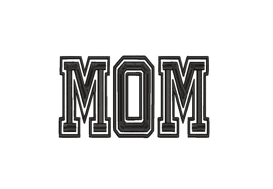 Mom University machine Embroidery Design, Mother's Day, College font, Digital File Instant Download 4in and 7in